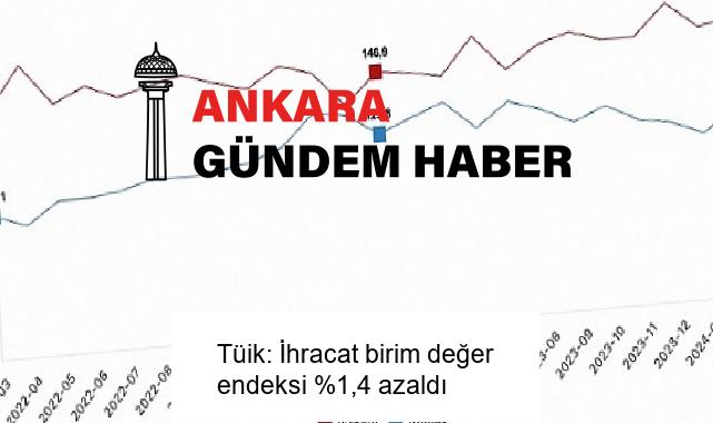 Tüik: İhracat birim değer endeksi %1,4 azaldı