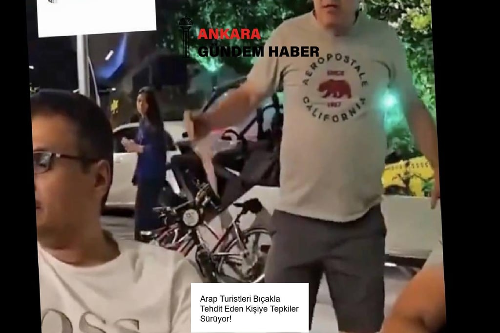 Arap Turistleri Bıçakla Tehdit Eden Kişiye Tepkiler Sürüyor!
