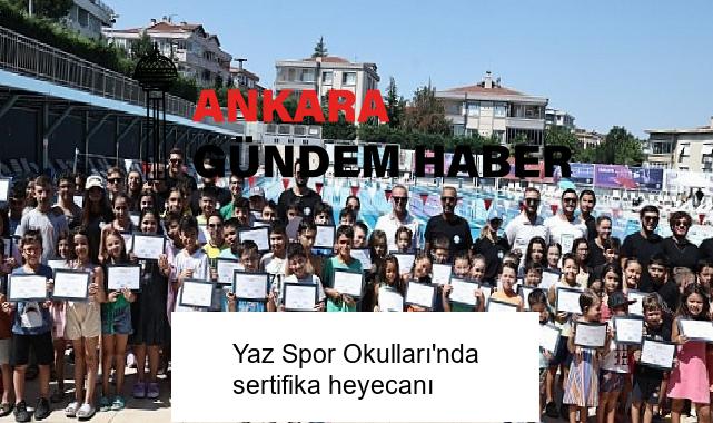 Yaz Spor Okulları’nda sertifika heyecanı