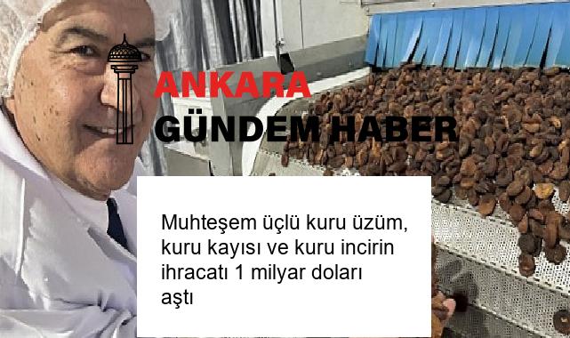 Muhteşem üçlü kuru üzüm, kuru kayısı ve kuru incirin ihracatı 1 milyar doları aştı