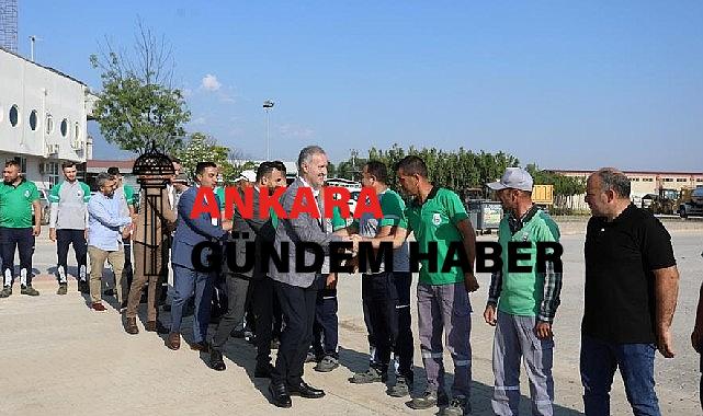 Başkan Taban Mesaiye Personelin Bayramını Kutlayarak Başladı