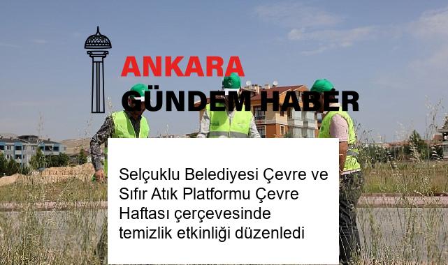 Selçuklu Belediyesi Çevre ve Sıfır Atık Platformu Çevre Haftası çerçevesinde temizlik etkinliği düzenledi