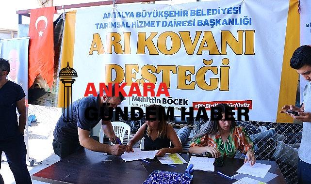 Antalya Büyükşehir’den üreticilere kovan desteği