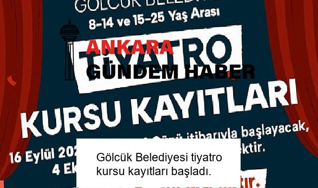 Gölcük Belediyesi tiyatro kursu kayıtları başladı.