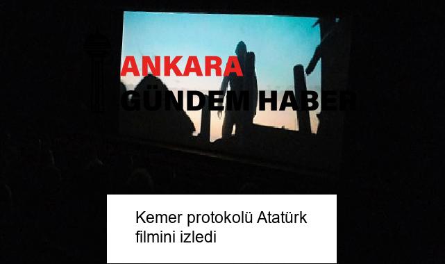Kemer protokolü Atatürk filmini izledi