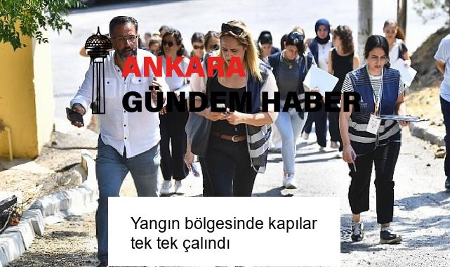 Yangın bölgesinde kapılar tek tek çalındı
