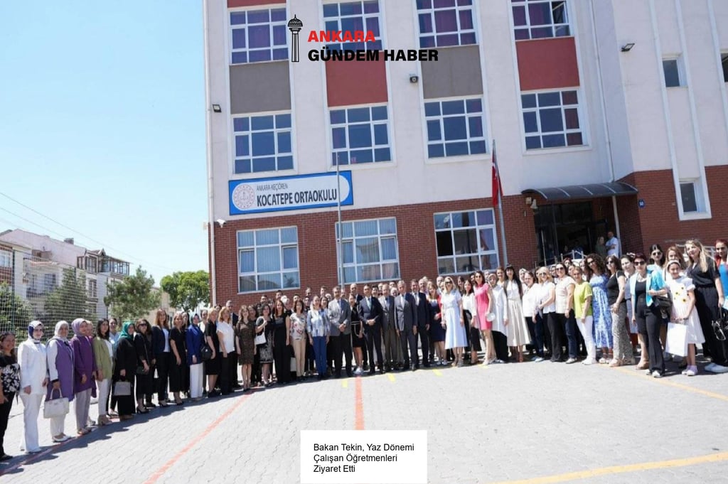 Bakan Tekin, Yaz Dönemi Çalışan Öğretmenleri Ziyaret Etti