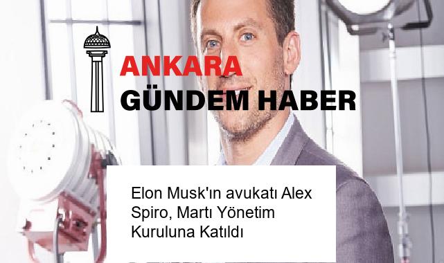 Elon Musk’ın avukatı Alex Spiro, Martı Yönetim Kuruluna Katıldı