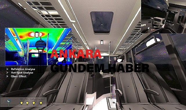Mercedes-Benz Türk Otobüs AR-GE grubu iç aydınlatma testlerini dijital ortama taşıyor