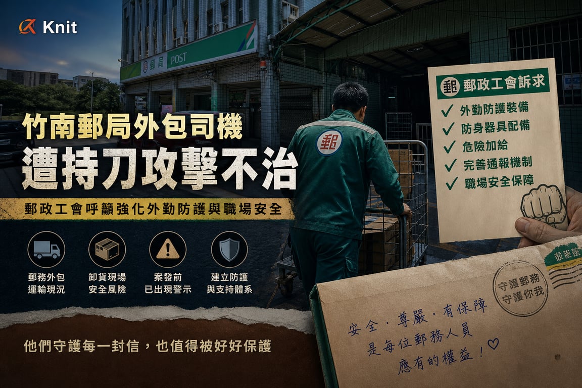 郵務現場不是戰場：竹南郵局命案後，外包司機安全該怎麼補上？