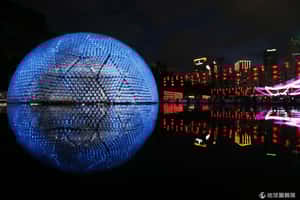 香港巨型月亮迎中秋