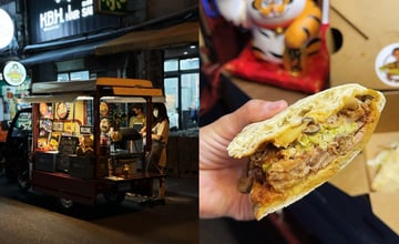 [台中中區]全台唯一義式披薩夾餅外帶店！丹尼斯爸爸 Panuozzo嘟嘟車｜自家培養酵母的披薩麵糰 冷掉還保有Ｑ彈口感｜4種口味任你選｜內附菜單 - 萍姐愛分享