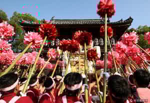 打越兇神明越高興！   日本兵庫縣年度「打架祭」