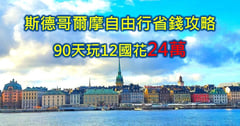 瑞典旅遊斯德哥爾摩自由行景點交通行程花費省錢攻略  90天玩12國亞歐洲自由行花費24萬