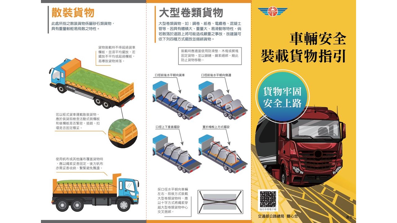 高雄區監理所提醒「行車前檢查貨物綑綁情形」
