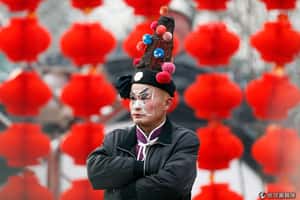 甄嬛版新年   中國圓明園祭出皇家冰嬉迎蛇年