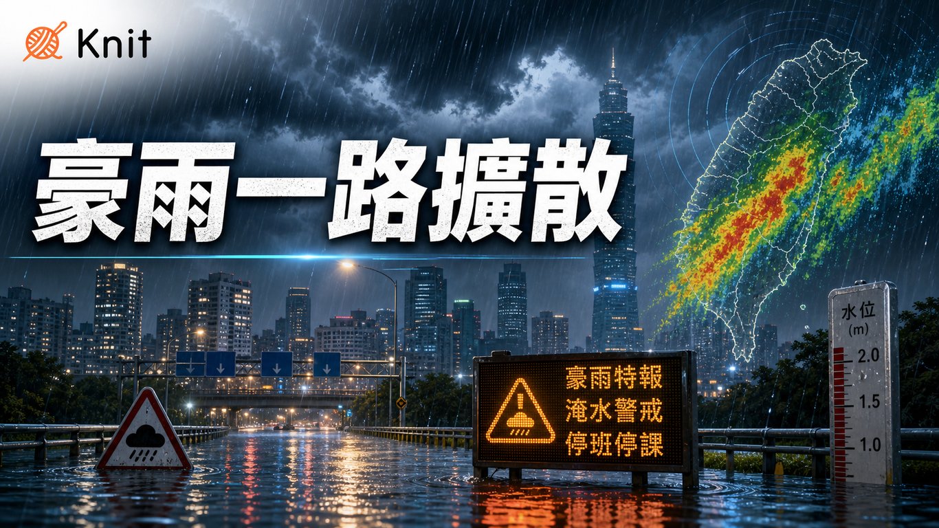 米克拉外圍環流＋西南風：豪雨不只在南部，淹水與停班課一路擴散