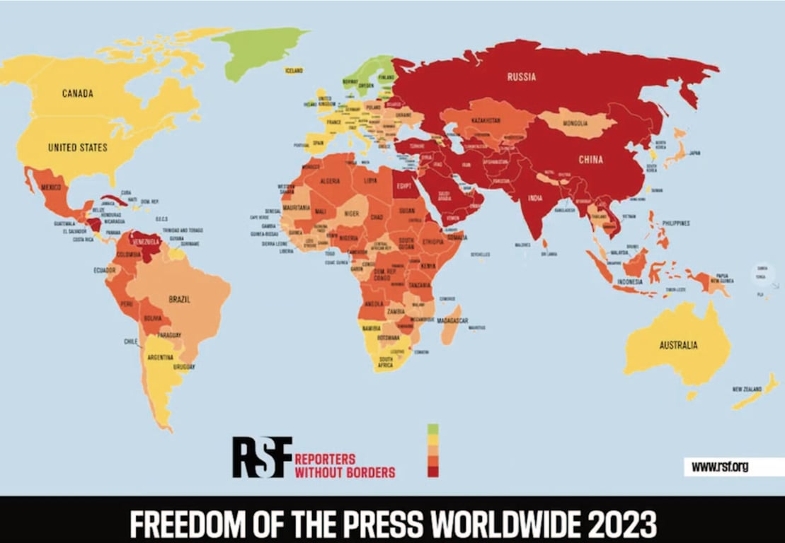 2023世界新聞自由指數出爐！台灣為東亞之首，香港狀況艱難，中國、北韓吊車尾