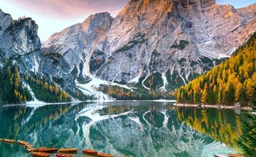 多洛米堤山水遊(2) 四湖健行與雙湖遊船，絕美山光水色盡收眼底