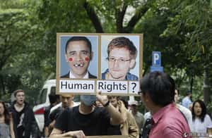 香港民眾聲援史諾登