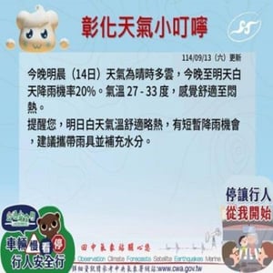 中央氣象署/田中氣象站