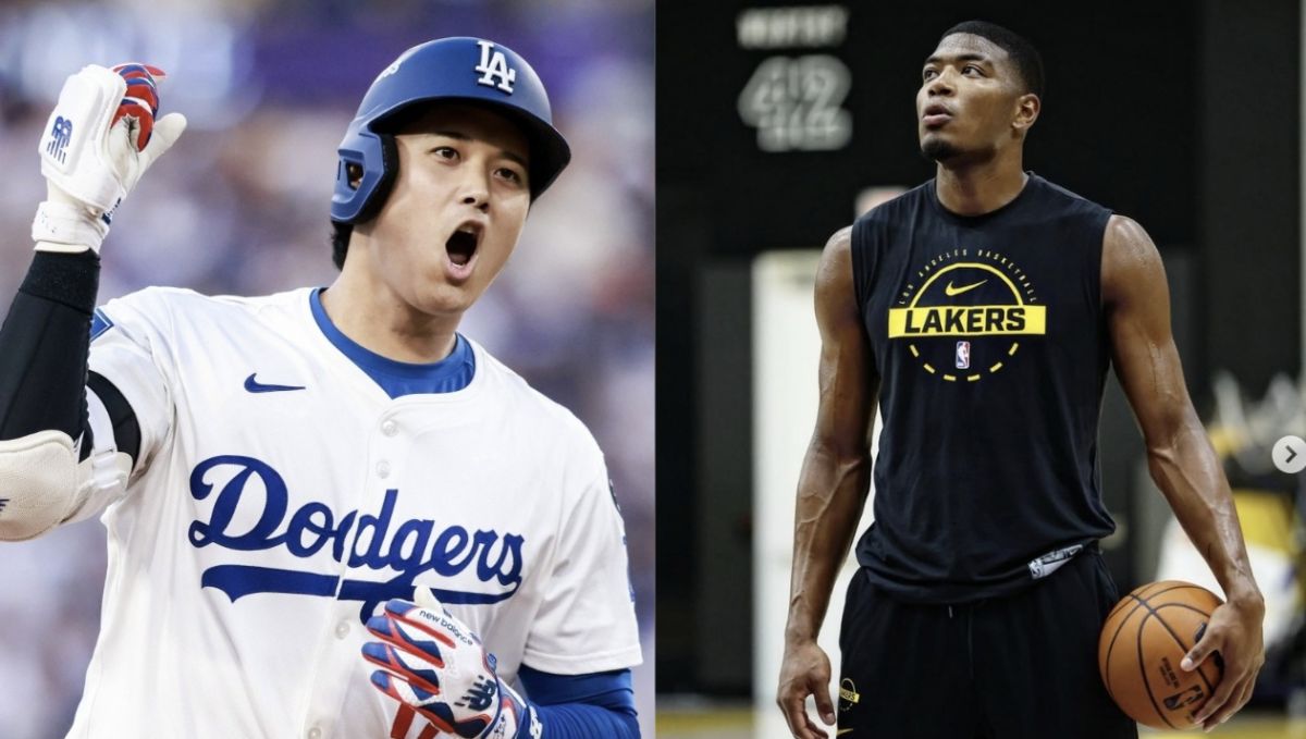 洛城雙星同框！大谷翔平×八村壘合影　身高差讓粉絲狂喊：夢幻畫面