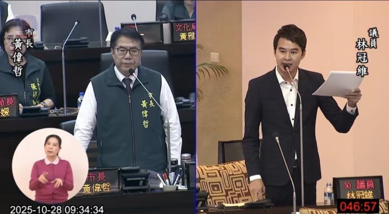 台南市議員林冠維質詢台南市政   聚焦非洲豬瘟、永康運動公園等議題