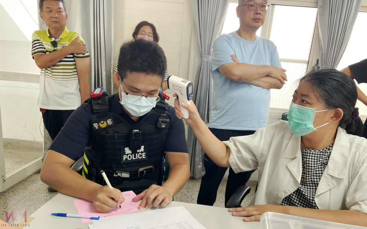 北港衛生所入警局　守護員警健康接種流感疫苗