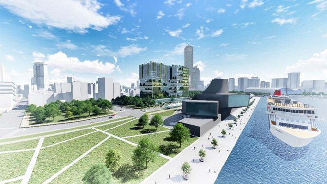 港務公司推動「高雄港新亞灣雙子星大樓開發案」亮點商案，打造高雄港灣智匯樞紐新地標