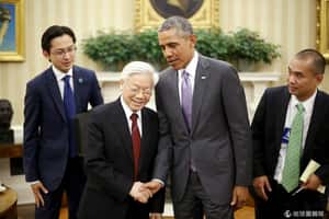 昨敵人今朋友   歐巴馬和越共領袖相見歡