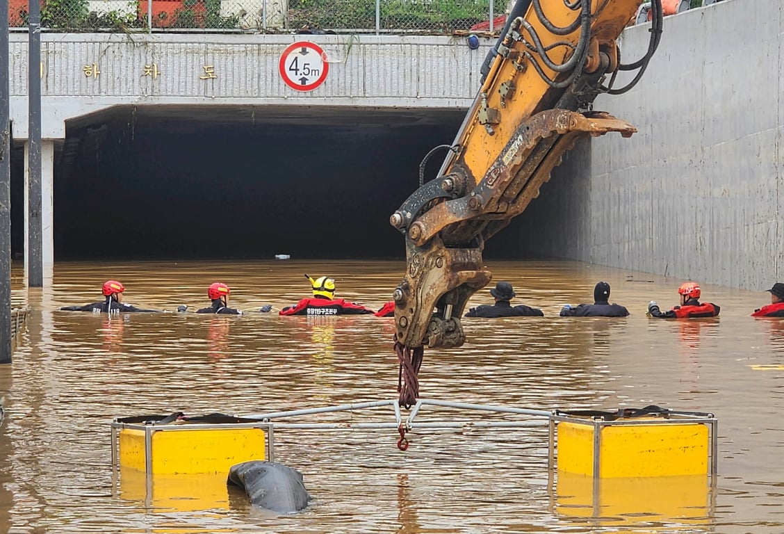 南韓連日暴雨　山崩、洪水釀35死，疏散逾7千人