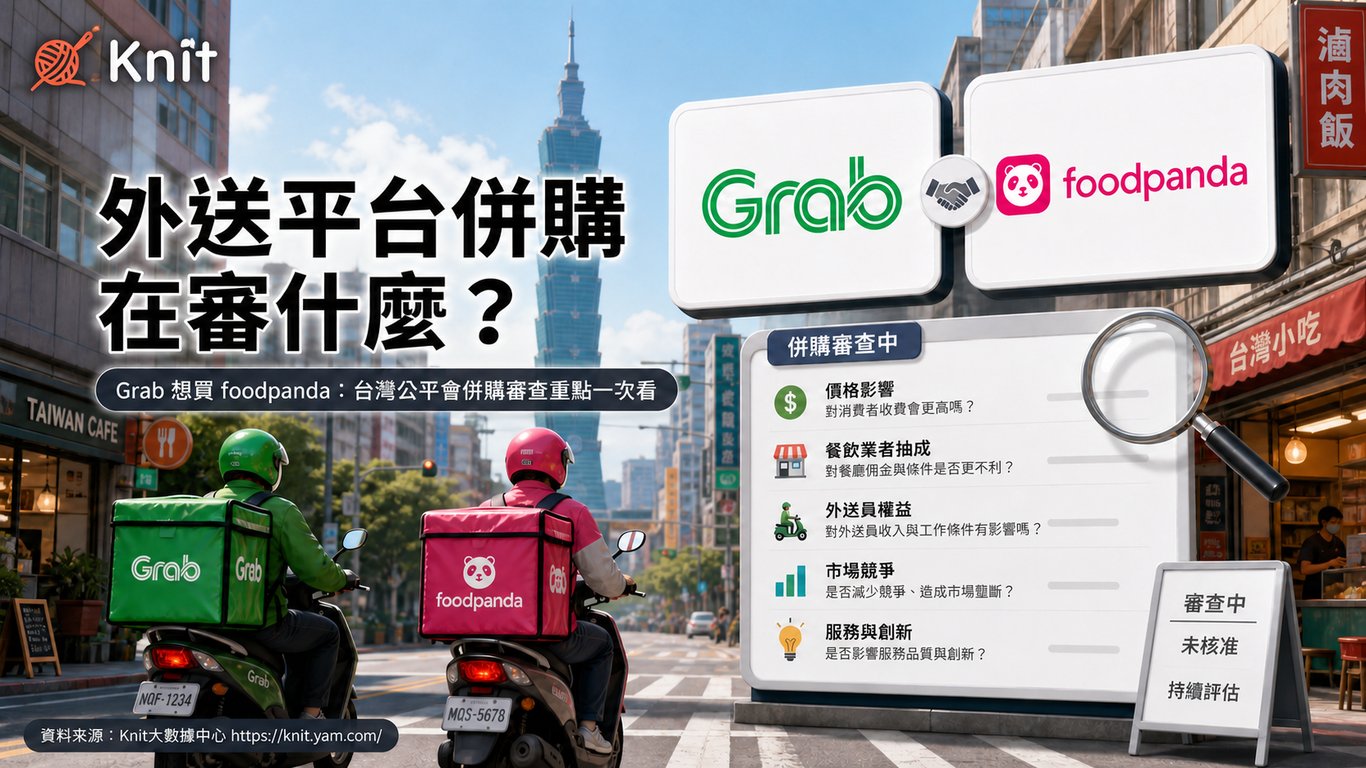 Grab想買foodpanda，公平會到底在審什麼？外送平台不是換Logo這麼簡單