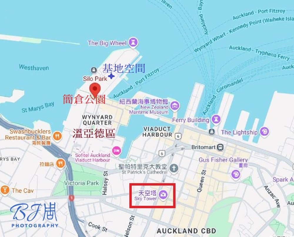 溫亞德區的簡倉公園和基地空間，有觀賞天空塔施放跨年煙火的開闊視野