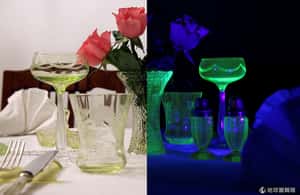 在紫外線下隱隱發光 冷戰以前的熱門材料鈾玻璃
