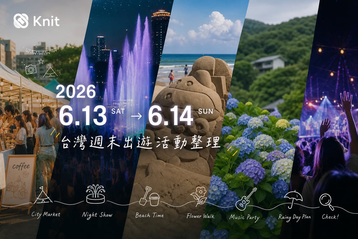 市集、水舞、沙雕、花季：6/13、6/14 週末五條路線怎麼選