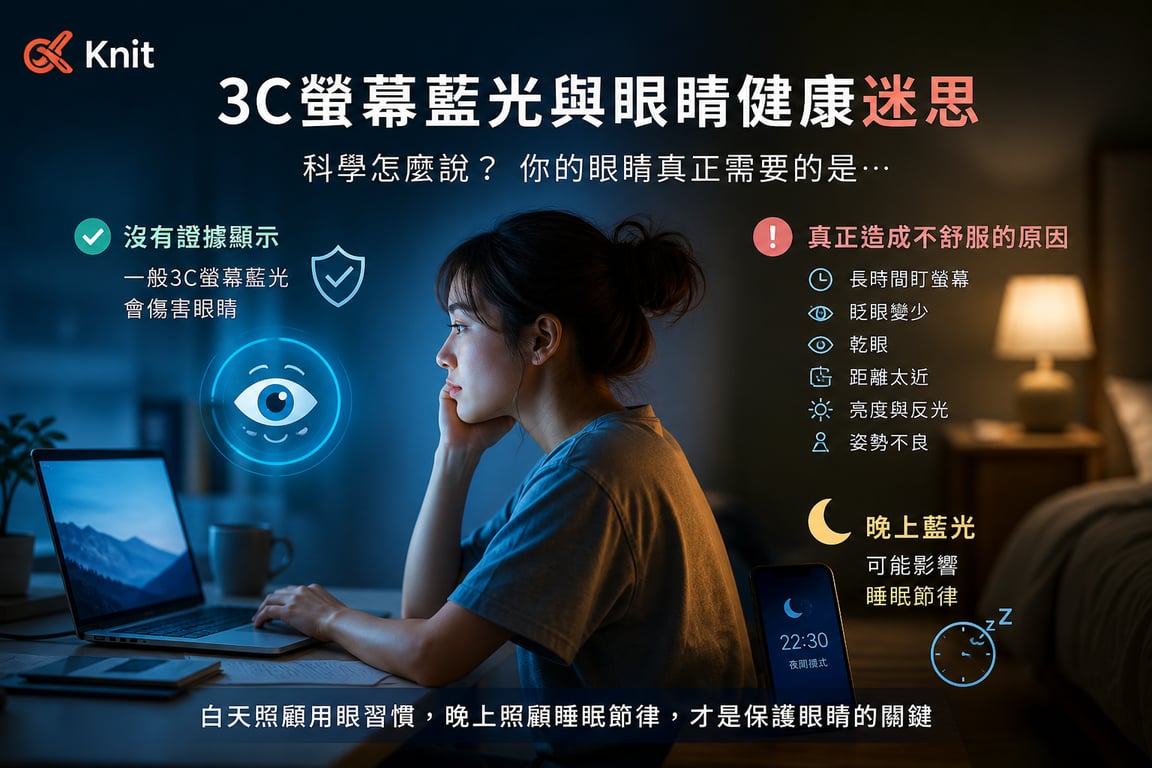 藍光真的會傷眼睛嗎？3C螢幕讓你不舒服的原因，可能不是藍光