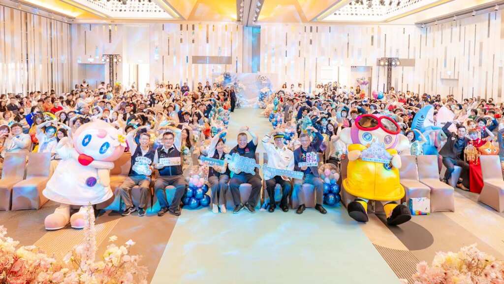 桃園市民聯合婚禮　80對新人浪漫啟航「海洋奇緣」