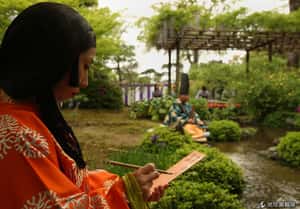 上流古人的娛樂  京都曲水宴