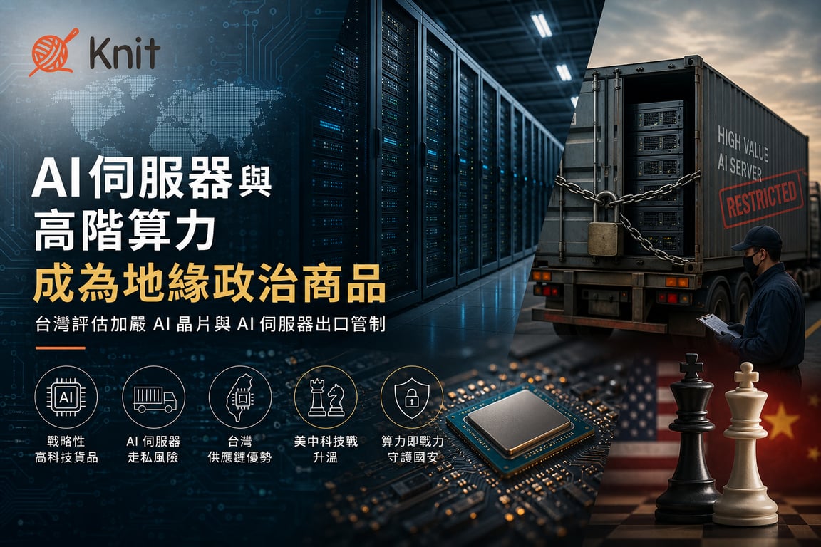 算力即戰略物資：台灣 AI 伺服器出口管制的地緣政治邏輯