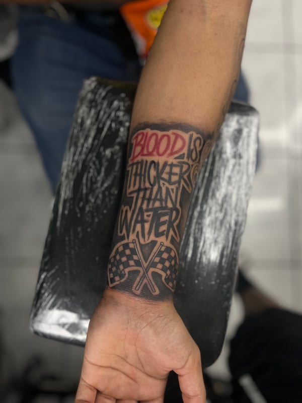 lettering tattoo by Mr._Folks — los angeles