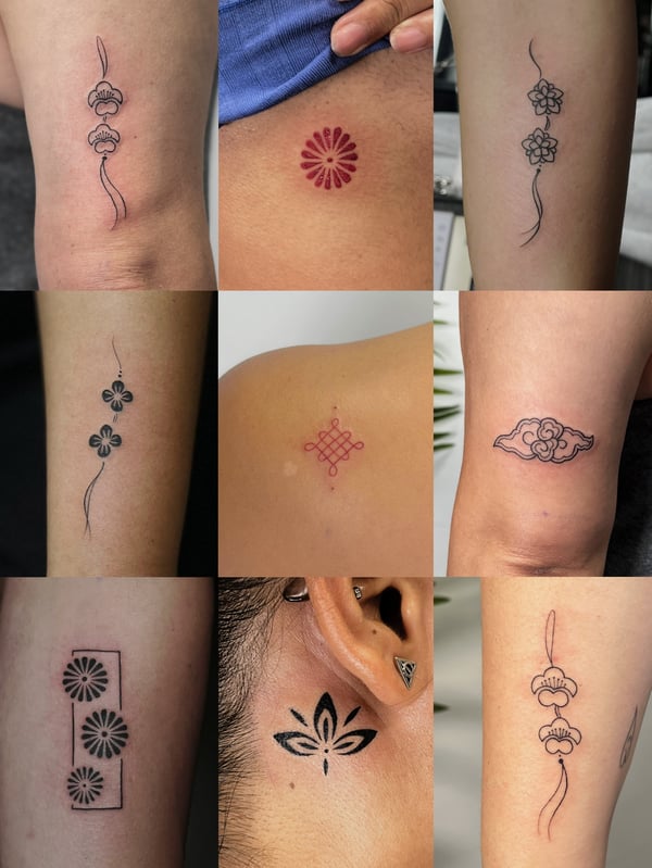 minimalist tattoo by Rae kaku — los angeles