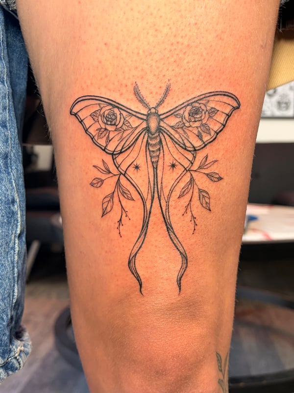 fine line tattoo by Vince Espinoza — los angeles