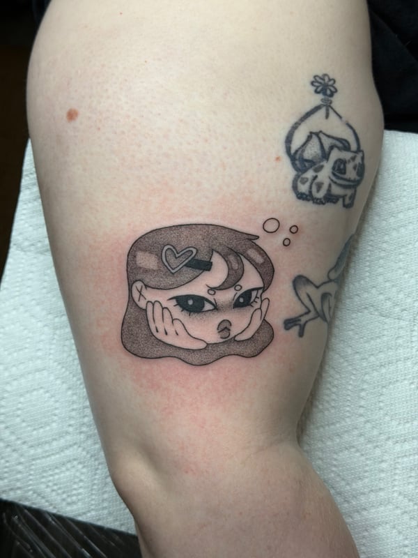 sticker / pop art tattoo by lunayflorestattoo — los angeles