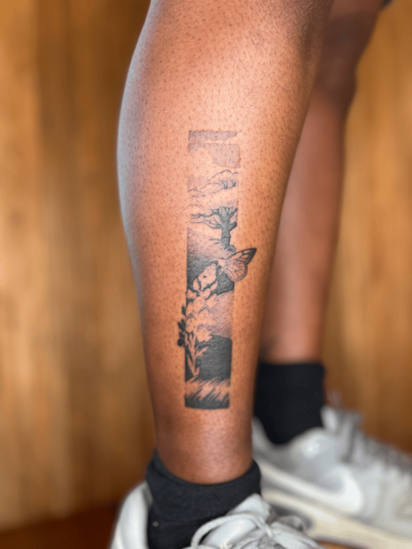 blackwork tattoo by Dylan Aiello — los angeles