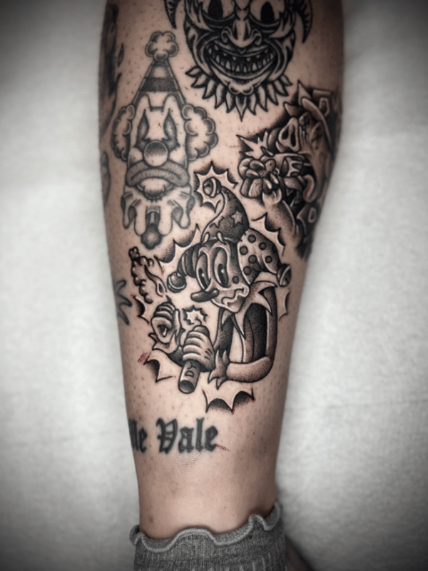 neo-traditional tattoo by Engram — los angeles