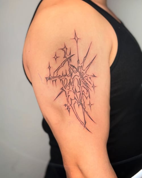 abstract tattoo by zealous in los angeles