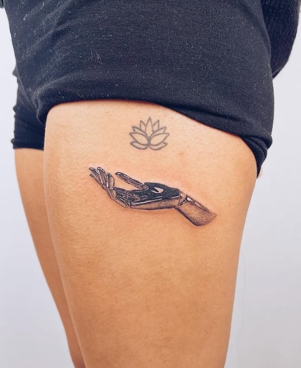 blackwork tattoo by Level tattoo — los angeles