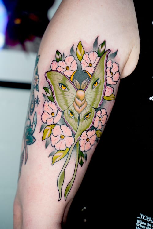 illustrative tattoo by gabe motta in arts district, los angeles