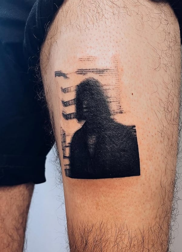 blackwork tattoo by Level tattoo — los angeles