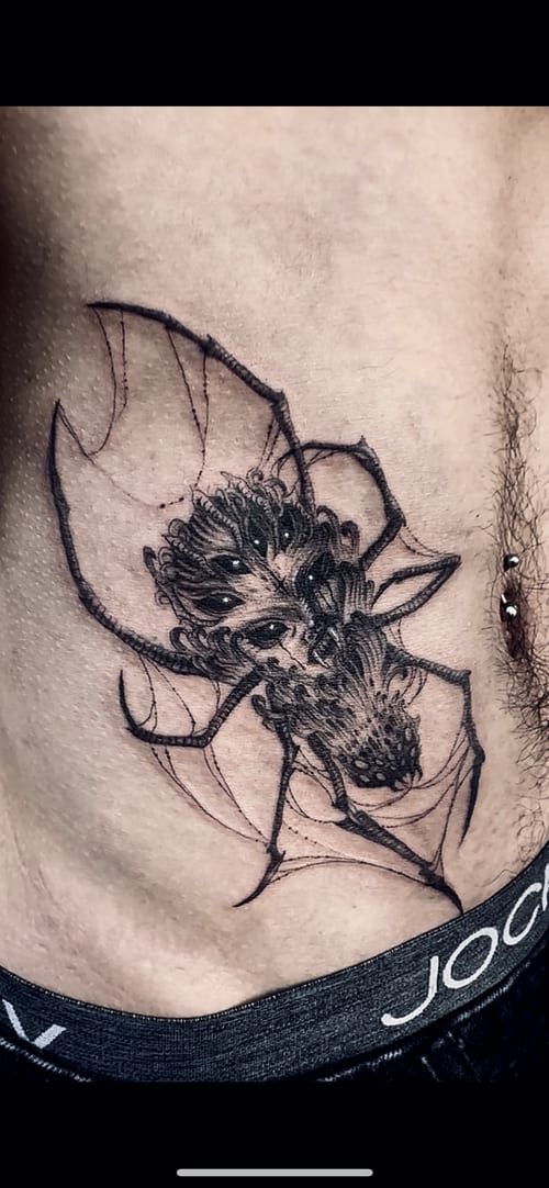blackwork tattoo by zitronxus in los angeles